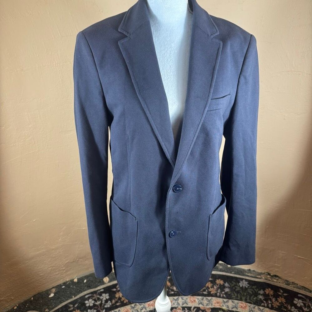 01.ALGO Navy Two-Button Blazer | Size M | Cotton Blend | Stitch Fix | Made in Vi